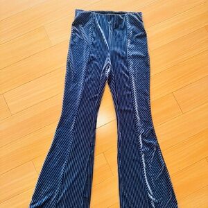 Emory Park Blue Velvet Flair Pants